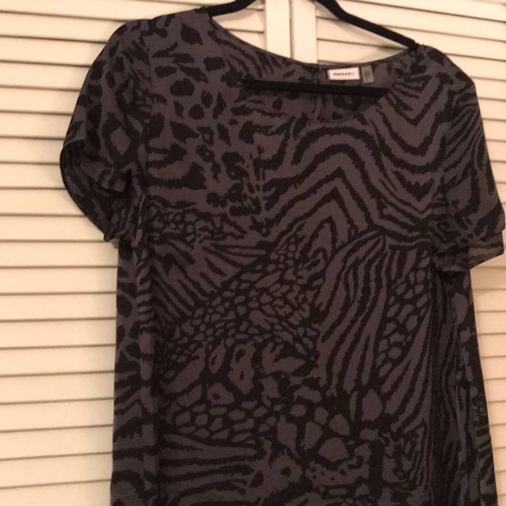 DKNYC Animal print shirt dress